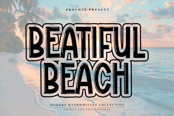 Beatiful Beach: A Bold Display Font for Dynamic Design Projects