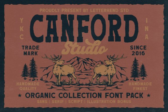 Canford Trio: A Versatile Typeface for Organic and Rugged Design Projects