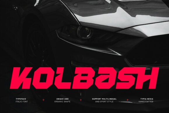 Kolbash: The Ultimate Italic Racing Font