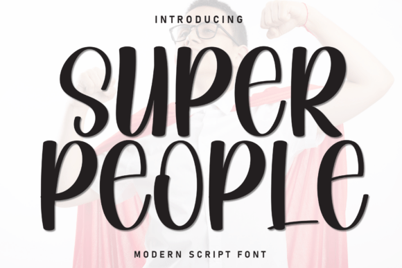 Super People: A Bold Script Font for Dynamic Design Projects