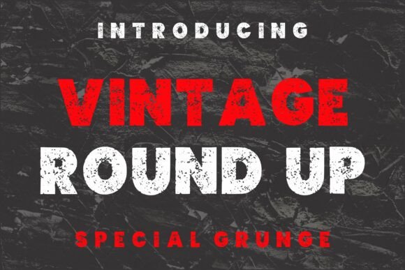 Vintage Round Up: Bold Grunge Font with Retro Grit